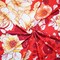 Red-Biege-Multi Poly Floral Printed Pebble Crepe Woven Fabric By the Yard